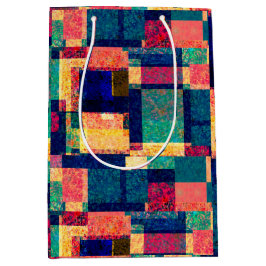 Bolsa De Regalo Mediana Bloques Prismáticos – Geométrico Abstracto Moderno