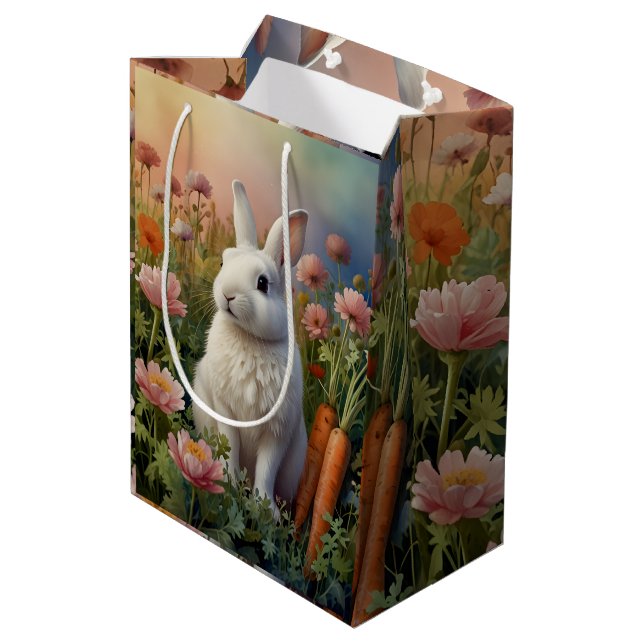 Bolsa De Regalo Mediana Blossom Bunny & Carrot (Angulo reverso)