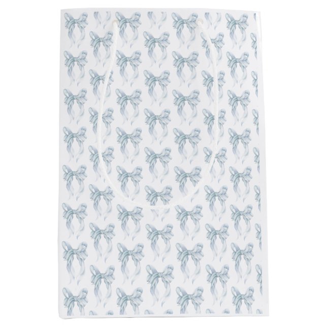 Bolsa De Regalo Mediana Blue Bow  (Anverso)