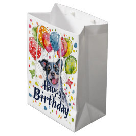 Bolsa De Regalo Mediana Blue Heeler con Globos