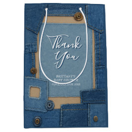 Bolsa De Regalo Mediana Blue Jean Baby Denim Baby Shower