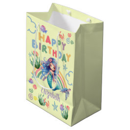 Bolsa De Regalo Mediana Blue Mermaid Gift Bag in Yellow