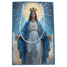 Bolsa De Regalo Mediana Blue Rgin Mary Heavenly