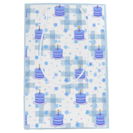 Bolsa De Regalo Mediana Blue-Themed Birthday