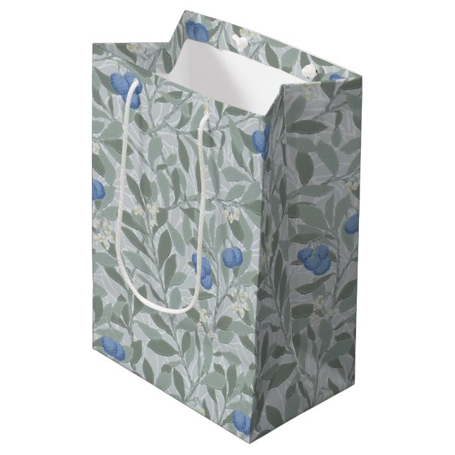 Bolsa De Regalo Mediana Blueberry Tree, William Morris (Angulo Anverso)