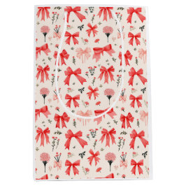 Bolsa De Regalo Mediana Bocos en flor - Patrón de floral y cinta de opcion