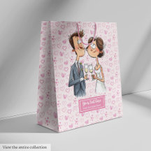 Boda acuarela Pareja Regalo Bolsa Humor Quirky