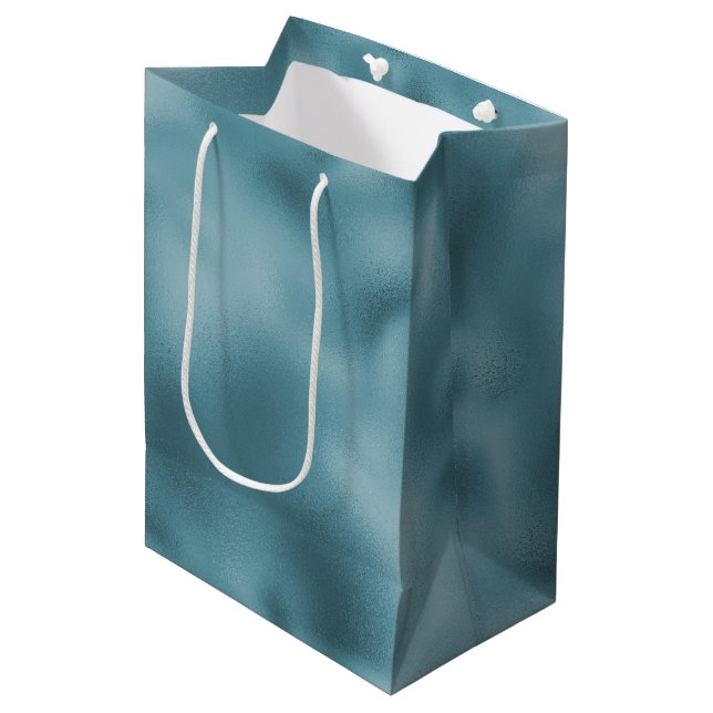 Bolsa De Regalo Mediana Boda azul verde azulado (Angulo Anverso)