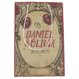 Bolsa De Regalo Mediana Boda clásico marrón