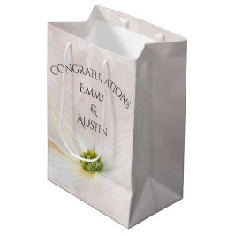 Bolsa De Regalo Mediana Boda Cosmos Flor En Rosa