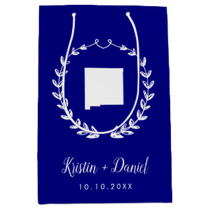 Bolsa De Regalo Mediana Boda de bienvenida de Marina Blue New Mexico Map