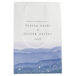 Bolsa De Regalo Mediana Boda de las Montañas Púrpura