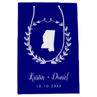 Boda del mapa Navy Blue Mississippi