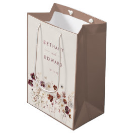Bolsa De Regalo Mediana Boda floral de otoño