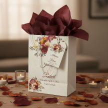 Boda floral de otoño y dorada  
