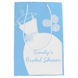 Bolsa De Regalo Mediana Boda Gown Blue Bridal Shower medium