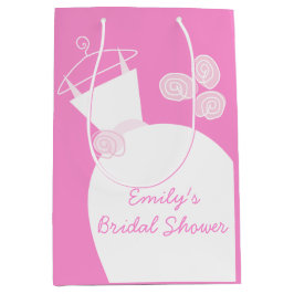 Bolsa De Regalo Mediana Boda Gown Pink Bridal Shower Medium