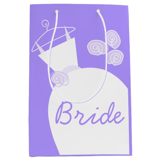 Bolsa De Regalo Mediana Boda Gown Purple Bride bolso de regalo medio (Anverso)