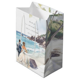 Bolsa De Regalo Mediana Boda minimalista de destino de playa de verano