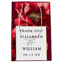 Boda moderno con flores de oro rojo de Borgoña Gra