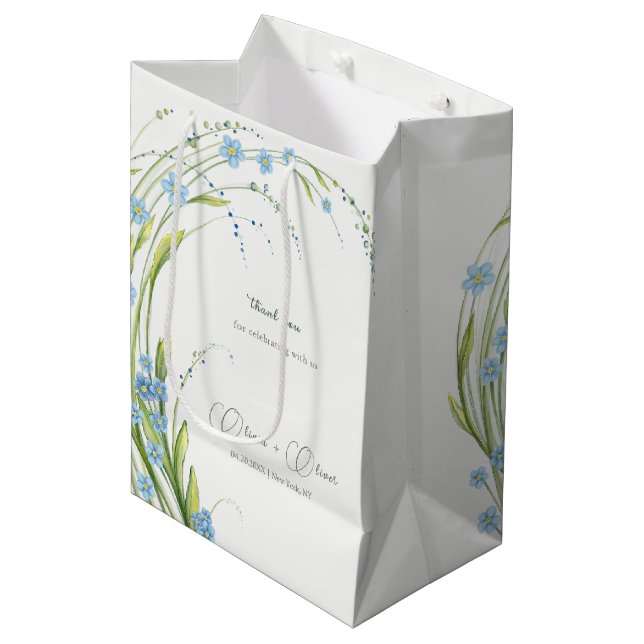 Bolsa De Regalo Mediana Boda Olvidar No (Angulo Anverso)