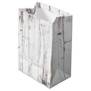 Bolsa De Regalo Mediana Boda Rústica de Campo con Madera Blanca y Estilo S