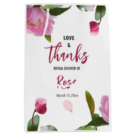 Bolsa De Regalo Mediana Bodas Florales Multi Shower Amor & Gracias