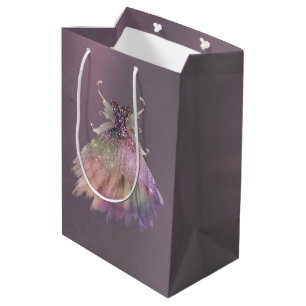 Bolsa De Regalo Mediana Bohemian Fairy Ball Gown   Muted Ombre Wine Sheen