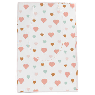 Bolsa De Regalo Mediana Boho El día de San Valentín y corazones de amor pa