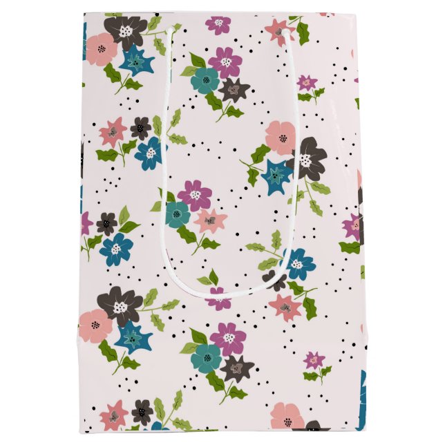 Bolsa De Regalo Mediana Boho Flower Clusters (Reverso)