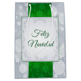 Bolsa De Regalo Mediana Bokeh Navidad