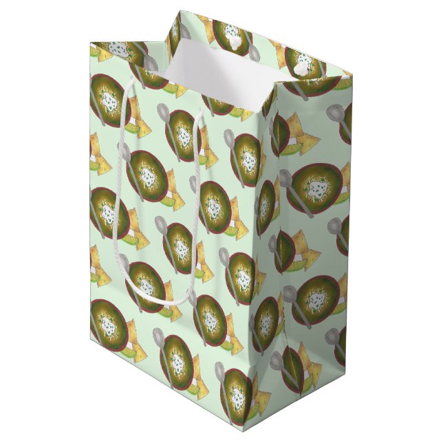 Bolsa De Regalo Mediana Bola de Green Chili Chile Verde (Angulo Anverso)