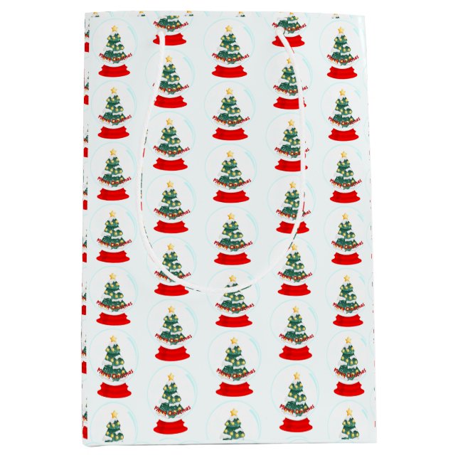 Bolsa De Regalo Mediana Bolas de Nieve para navidades (Anverso)