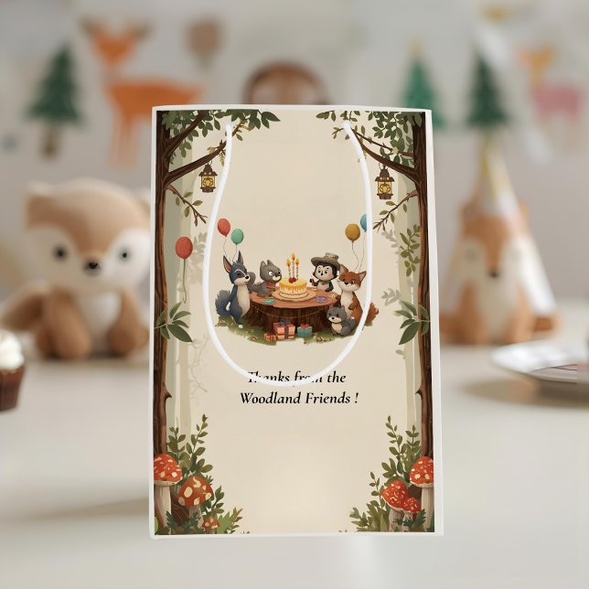 Bolsa De Regalo Mediana "Bolsa de regalo de cumpleaños para animales de Wo (Subido por el creador)