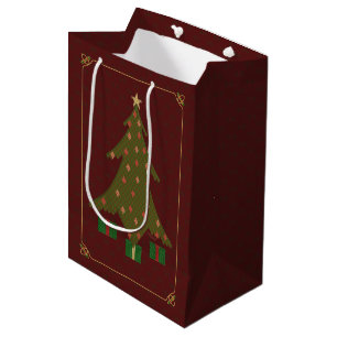 Bolsa De Regalo Mediana Bolso acolchado del regalo del navidad