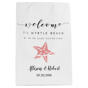Bolsa De Regalo Mediana Bolso agradable de las estrellas de mar, huéspede
