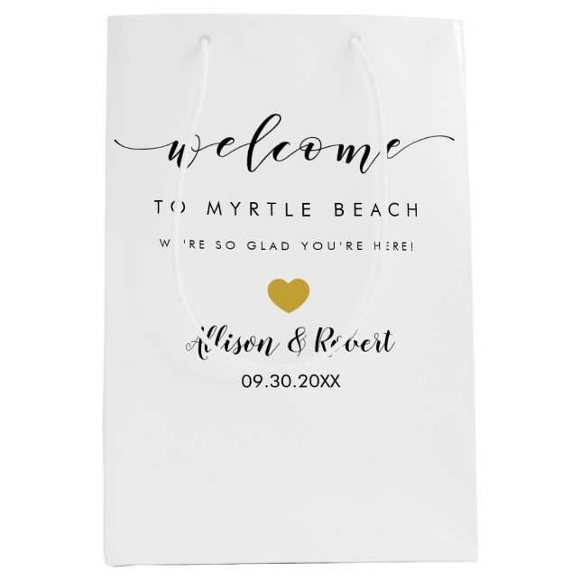 Bolsa De Regalo Mediana Bolso agradable para las huéspedes de la boda del (Anverso)