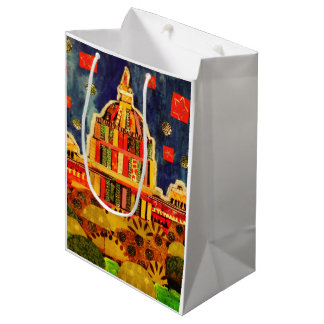 Bolsa De Regalo Mediana Bolso colorido medio brillante de encargo del