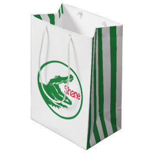 Bolsa De Regalo Mediana Bolso de encargo del regalo del cocodrilo