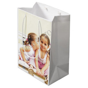 Bolsa De Regalo Mediana Bolso de regalo de fotos personalizado. ¡Haz lo tu