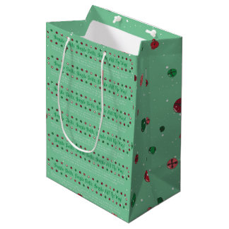 Bolsa De Regalo Mediana Bolso de regalo para Navidades de campanas de jing