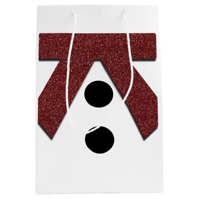 Bolsa De Regalo Mediana Bolso del muñeco de nieve (Anverso)