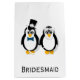 Bolsa De Regalo Mediana Bolso del regalo de boda de los pingüinos (Anverso)