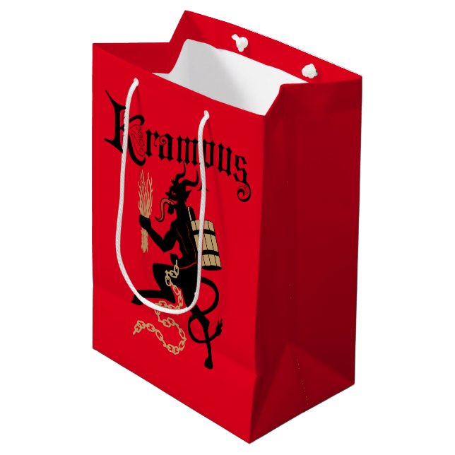 Bolsa De Regalo Mediana Bolso del regalo de Krampus (Angulo Anverso)