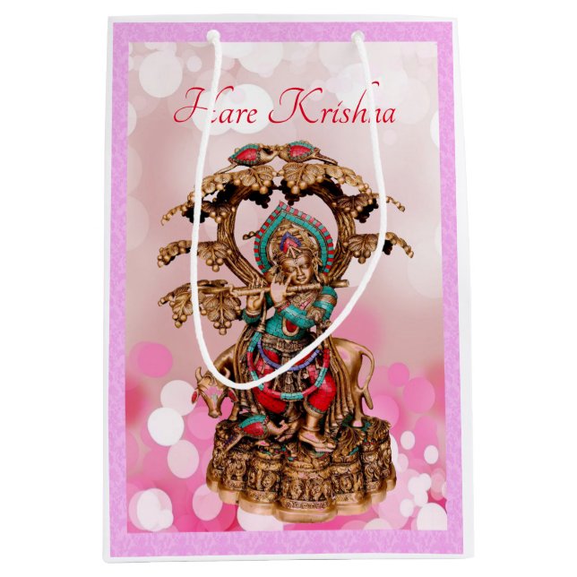 Bolsa De Regalo Mediana Bolso del regalo de Krishna de las liebres (Anverso)