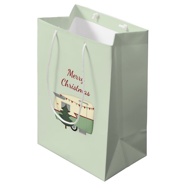 Bolsa De Regalo Mediana Bolso del regalo del campista del navidad del (Angulo Anverso)