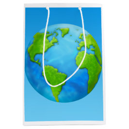 Bolsa De Regalo Mediana Bolso del regalo del Día de la Tierra