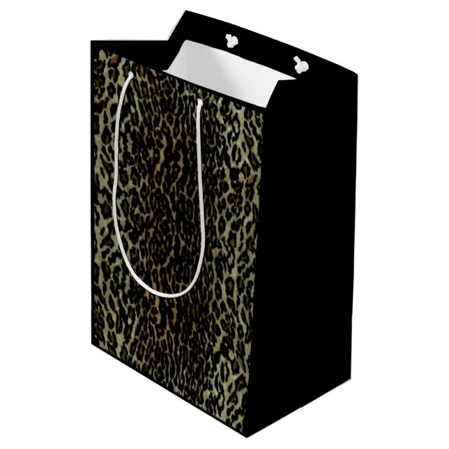 Bolsa De Regalo Mediana Bolso del regalo del medio de estampado leopardo (Angulo reverso)