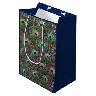 Bolsa De Regalo Mediana Bolso del regalo del pavo real