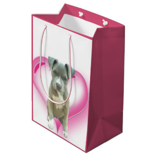 Bolsa De Regalo Mediana Bolso del regalo del perro de Pitbull de la
